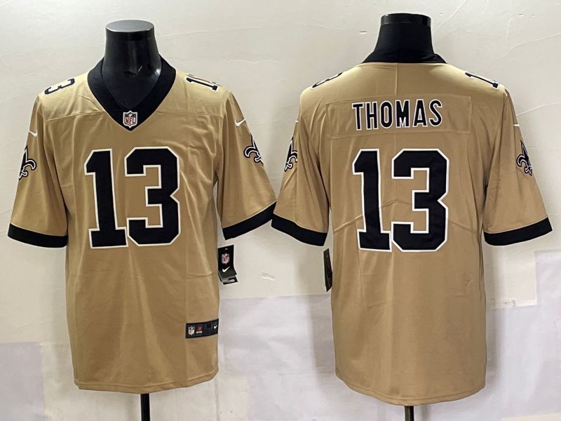 Men 2025 New Orleans Saints 13 Thomas Yellow Limited NFL Jersey style 01
